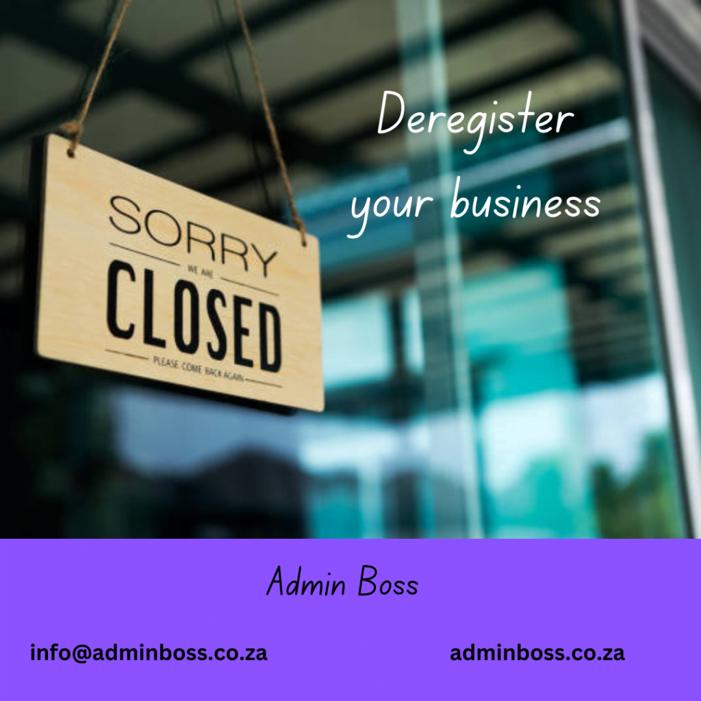 deregister your business at cipc