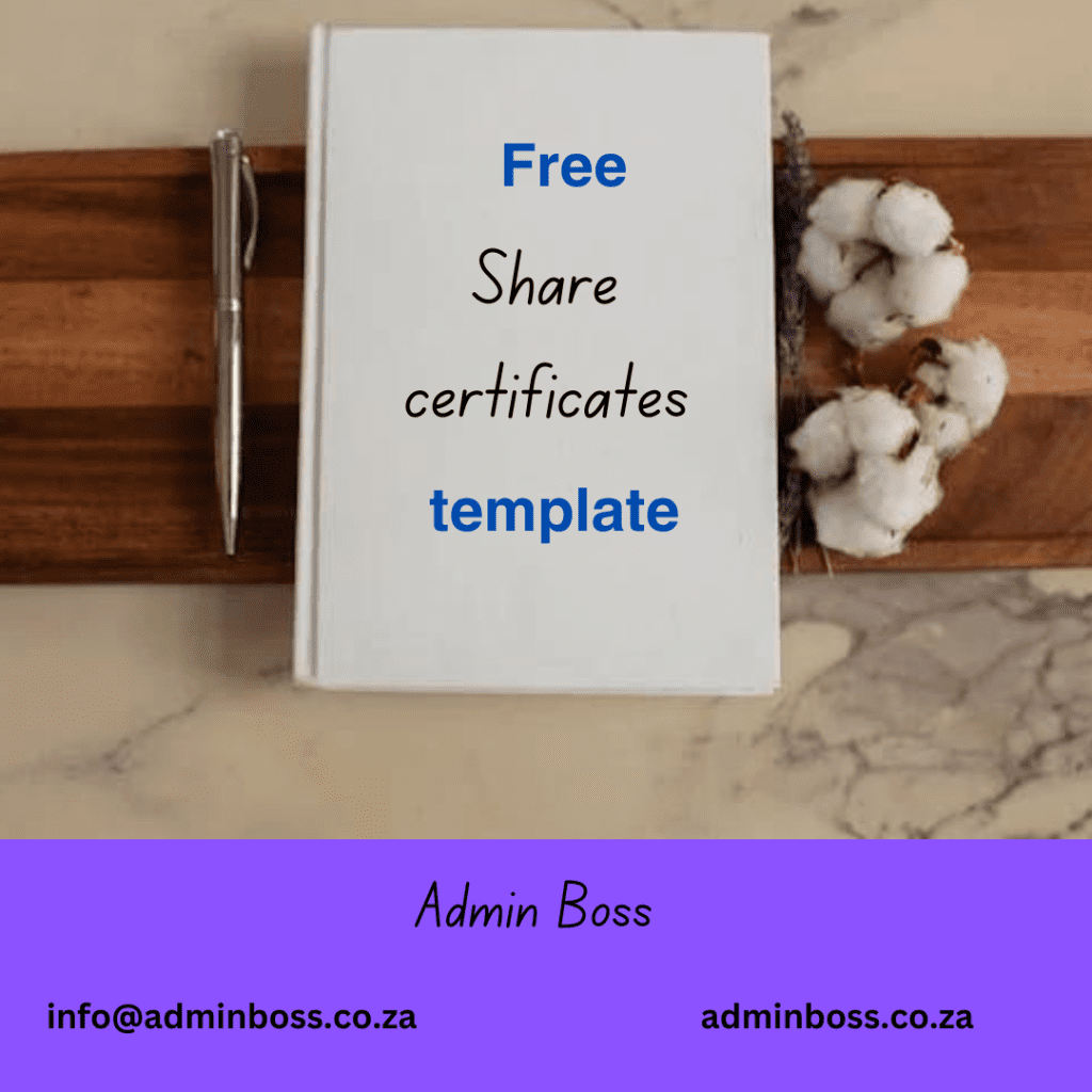 free share certificates template