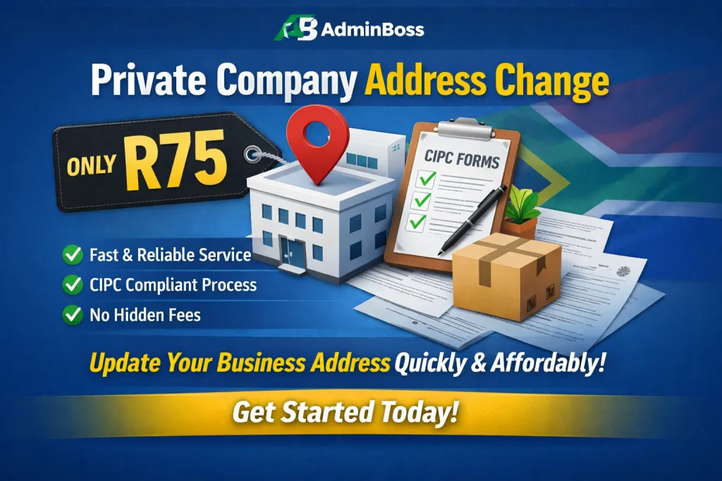 private company address change R75