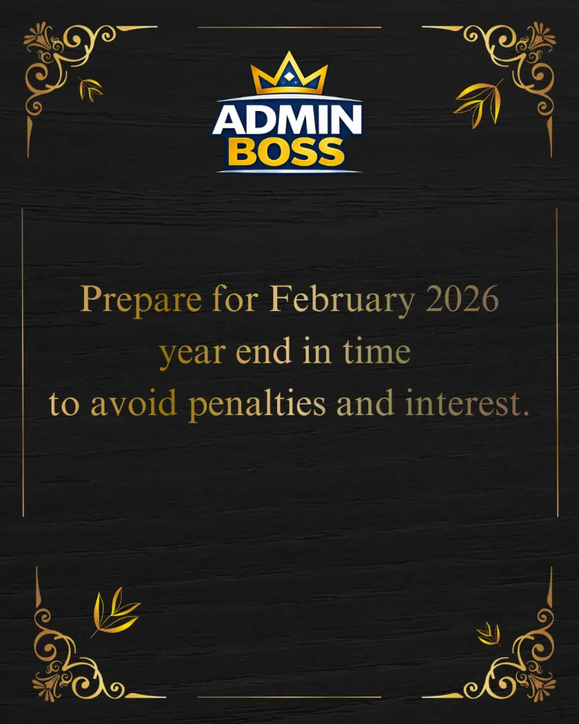 February year end provisional tax deadline