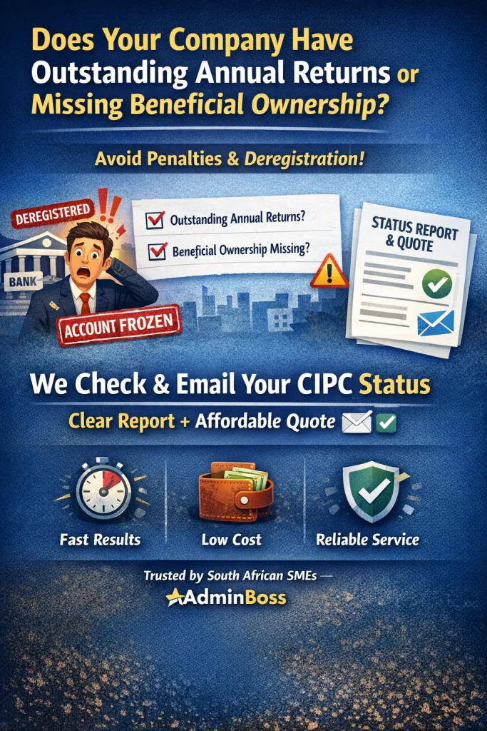 outstanding annual returns CIPC