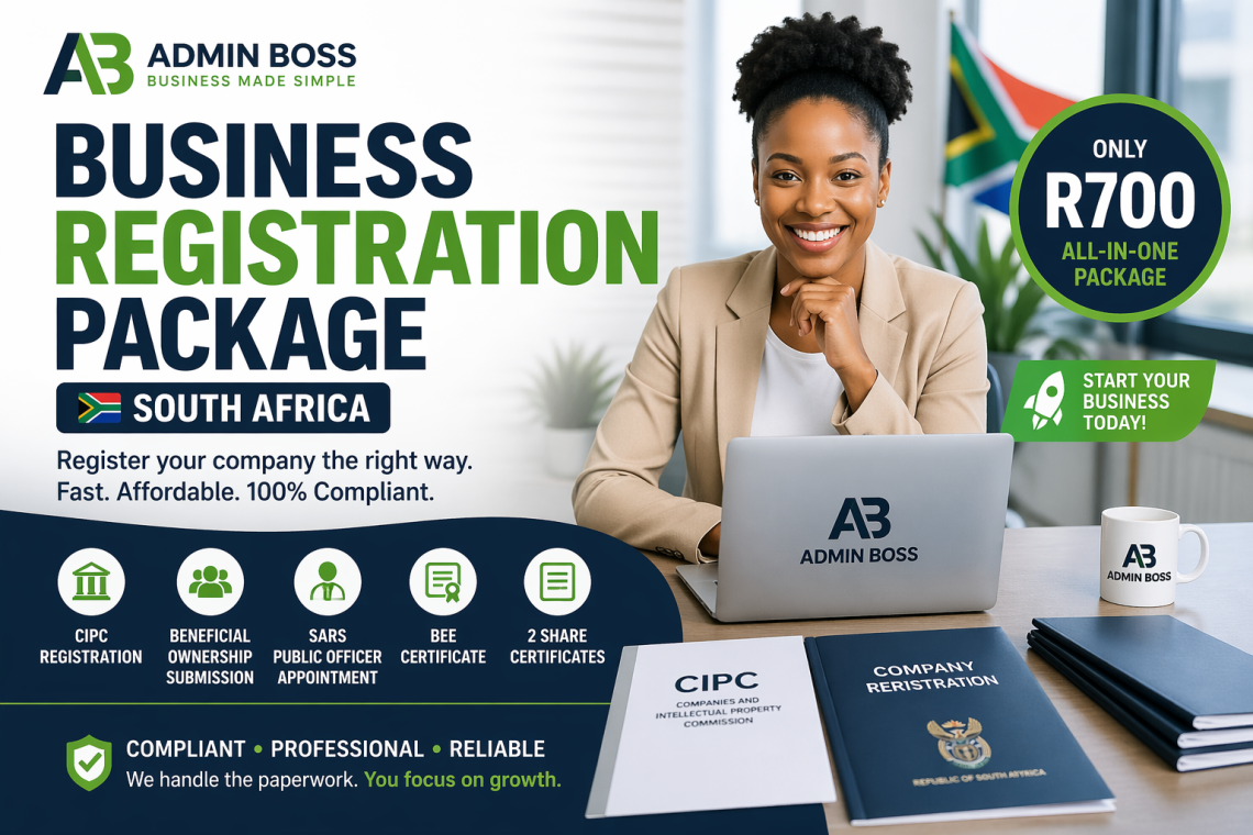 Business Registration Package – South Africa | AdminBoss