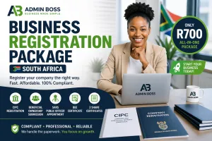 Business registration package South Africa including CIPC registration beneficial ownership and SARS public officer service
