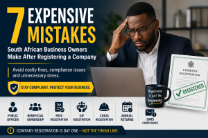 South African business owner learning company compliance requirements after CIPC registration