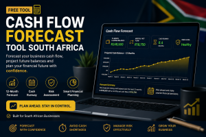 Cash flow forecast dashboard showing projected balances and financial runway