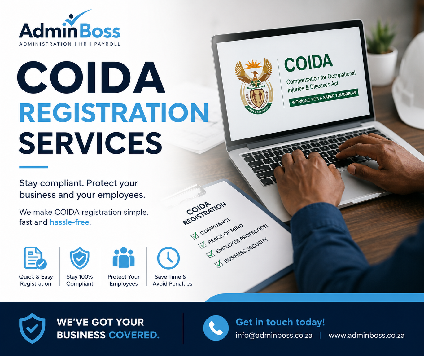 COIDA registration services in Ga-Rankuwa South Africa - Admin Boss 2026