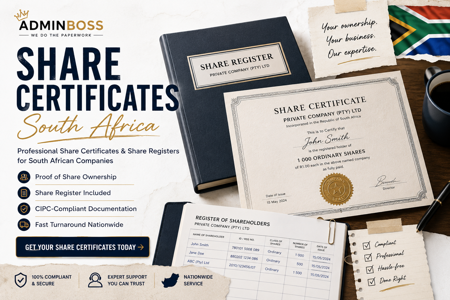 Share Certificate Template South Africa