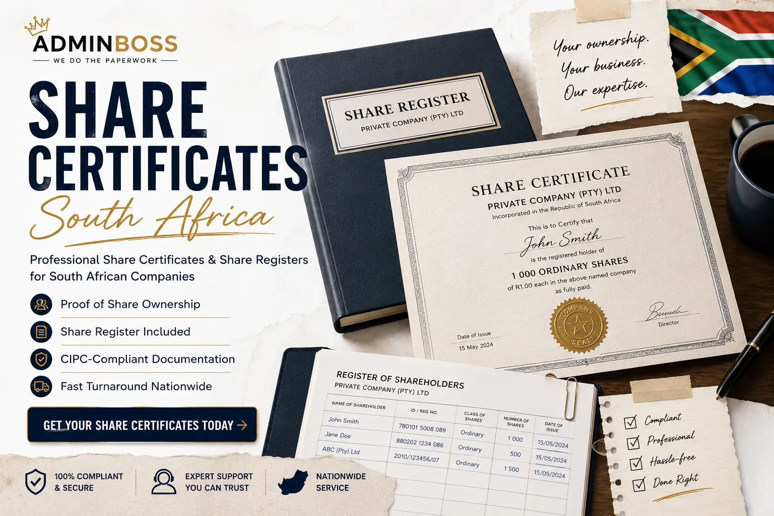 Share Certificate Template South Africa