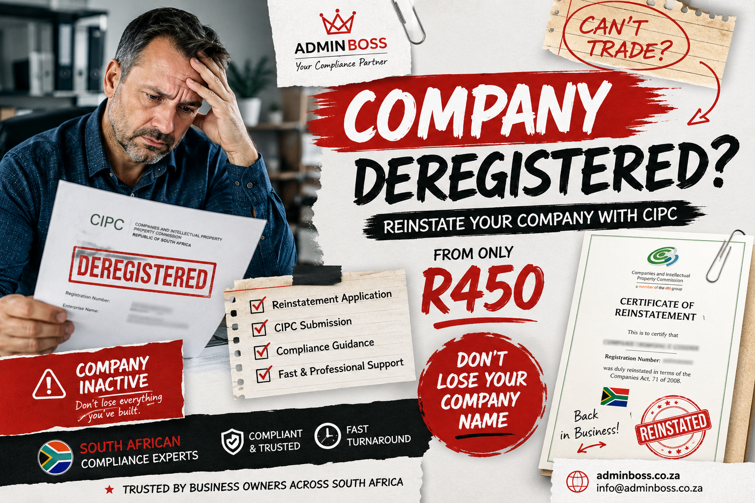 CIPC Company Reinstatement Services South Africa - AdminBoss Professional Business Solutions