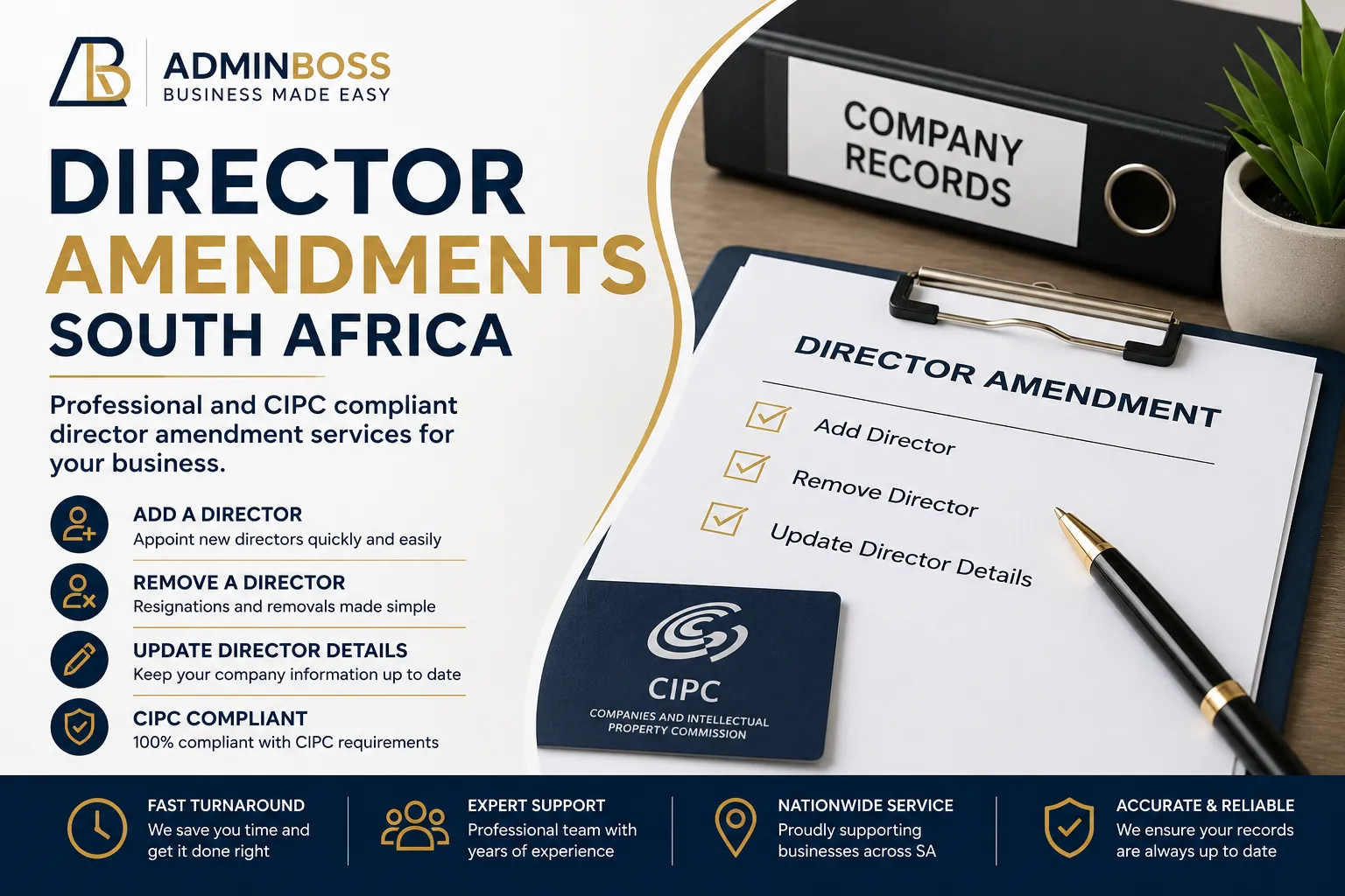 CIPC Director Amendment Service Banner - South Africa Company Compliance