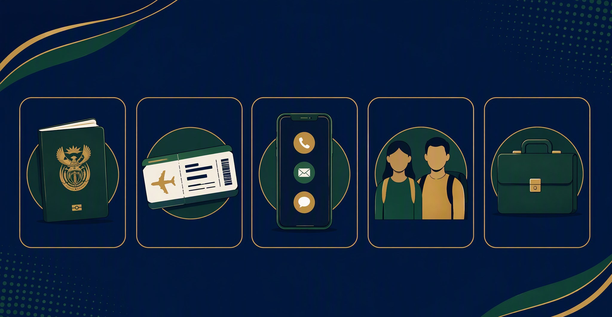 What you need for the SARS online traveller declaration: passport, travel details, contact details, travel companions and business entity details