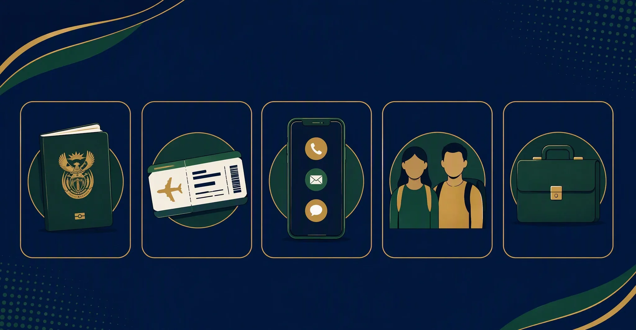 What you need for the SARS online traveller declaration: passport, travel details, contact details, travel companions and business entity details